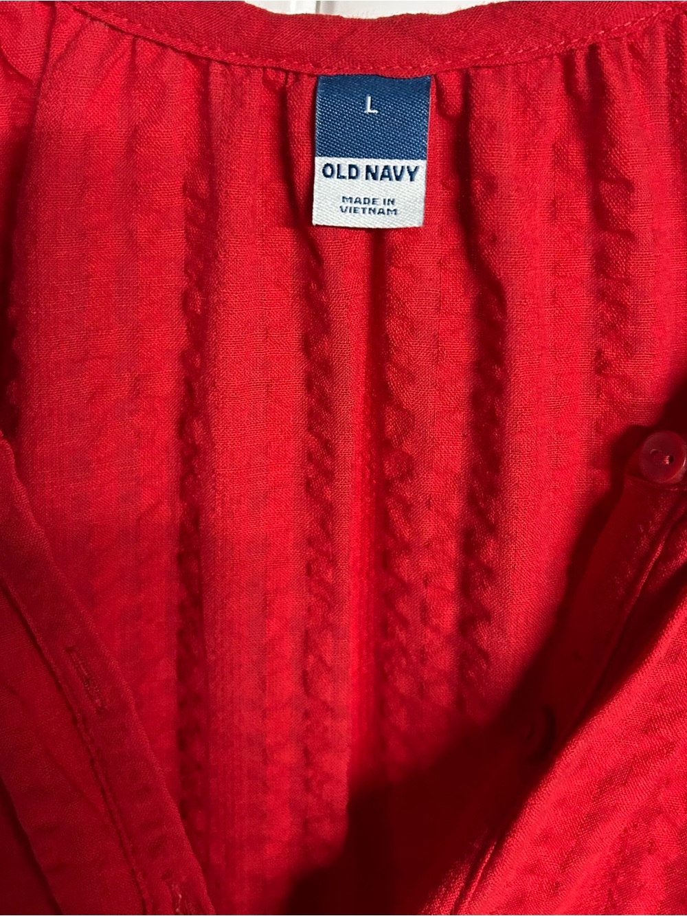Old Navy Red Textured Midi Dress - Picture 4 of 4